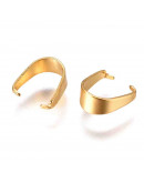 Cierre para dijes. Acero inoxidable. Real 18K Gold. 6,5x3 milímetros. 10 unidades.
