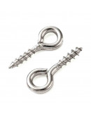 Armellas. Acero inoxidable. Color plateado. 10x4 milímetros. 2 mm agujero. 20 unidades. Armellas. Acero inoxidable. Color plateado. 10x4 milímetros. 2 mm agujero. 20 unidades.