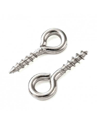 Armellas. Acero inoxidable. Color plateado. 10x4 milímetros. 2 mm agujero. 20 unidades.