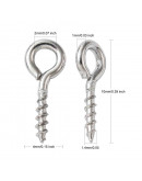 Armellas. Acero inoxidable. Color plateado. 10x4 milímetros. 2 mm agujero. 20 unidades. Armellas. Acero inoxidable. Color plateado. 10x4 milímetros. 2 mm agujero. 20 unidades.