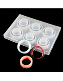 Moldes de silicona. Para resina. Anillos. 83x59x8 mm. 18 y 19 mm diámetro interior. 1 unidad. Moldes de silicona. Para resina. Anillos. 83x59x8 mm. 18 y 19 mm diámetro interior. 1 unidad.