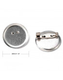 Base para broche. Aleación de cobre. Color plateado. 29 mm diámetro. 10 unidades. Base para broche. Aleación de cobre. Color plateado. 29 mm diámetro. 10 unidades.