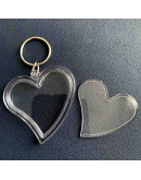 Accesorio llavero. Corazón. Acrílico+aleación de cobre dorado. 60x57 milímetros. 5 unidades. Accesorio llavero. Corazón. Acrílico+aleación de cobre dorado. 60x57 milímetros. 5 unidades.