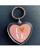 Accesorio llavero. Corazón. Acrílico+aleación de cobre dorado. 40x45 milímetros. 5 unidades. Accesorio llavero. Corazón. Acrílico+aleación de cobre dorado. 40x45 milímetros. 5 unidades.