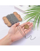 Extensión para cadena. Acero inoxidable. Color plateado. 4x3x0,6 milímetros. 1 metro.