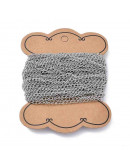 Extensión para cadena. Acero inoxidable. Color plateado. 4x3x0,6 milímetros. 1 metro.