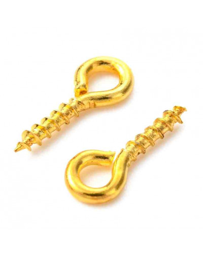 Armellas. Aleación de cobre. Color dorado. 10x4 milímetros. 2 mm agujero. 200 unidades.