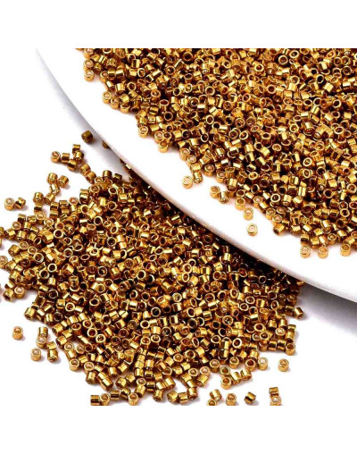 FGB Delica. Color: DARK GOLDENROD. 1,5x1 mm. 0,5 mm perforación. 10 gr (2000 uds aprox).