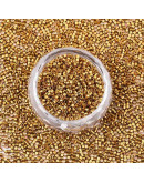 FGB Delica. Color: DARK GOLDENROD. 1,5x1 mm. 0,5 mm perforación. 10 gr (2000 uds aprox).