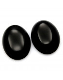 Agata Negra. Ovalado. 25x18x5~7 mm. Sin perforación. 1 unidad.