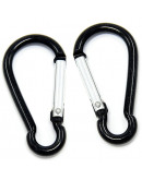 Mosquetón. Aluminio. Color negro. 50x24x4 milímetros. 1 unidad. Mosquetón. Aluminio. Color negro. 50x24x4 milímetros. 1 unidad.