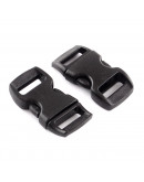 Hebilla TipTop. Plástico. 29x15x6 mm. 11x3,5 mm agujero. 10 set.