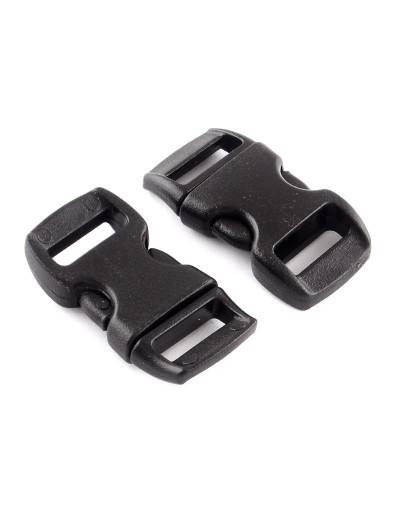 Hebilla TipTop. Plástico. 29x15x6 mm. 11x3,5 mm agujero. 10 set.