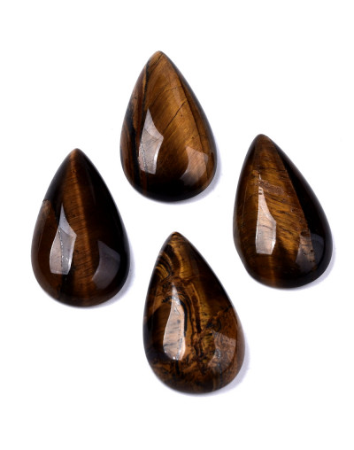 Ojo de Tigre. Gota. 28~29x15~17x6~9 milímetros. Sin perforación. 1 unidad.