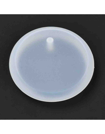 Molde para resina. Dijes Collar: Moneda. 42x7,5 milímetros. 3 mm perforación. 1 unidad.