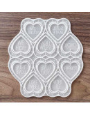 Molde para resina. Corazones (01). 165x157x6 mm. Corazón 45x50 mm. 2 mm perforación. 1 unidad. Molde para resina. Corazones (01). 165x157x6 mm. Corazón 45x50 mm. 2 mm perforación. 1 unidad.