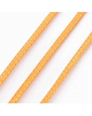 Cordón de poliester encerado. Piel de Serpeinte. Color GOLDEN. 2 milímetros de grosor. 3 metros.