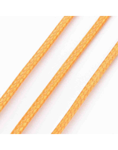 Cordón de poliester encerado. Piel de Serpeinte. Color GOLDEN. 2 milímetros de grosor. 3 metros.