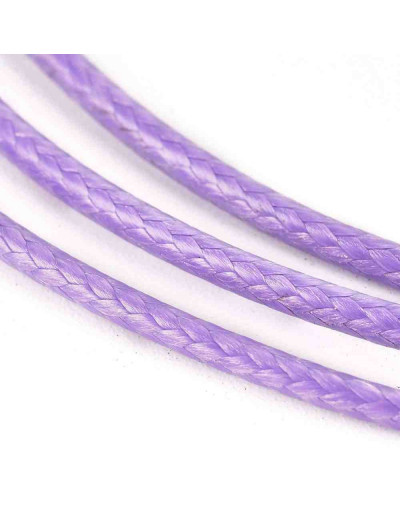 Cordón de poliester encerado. Piel de Serpeinte. Color PURPLE. 2 milímetros de grosor. 3 metros.