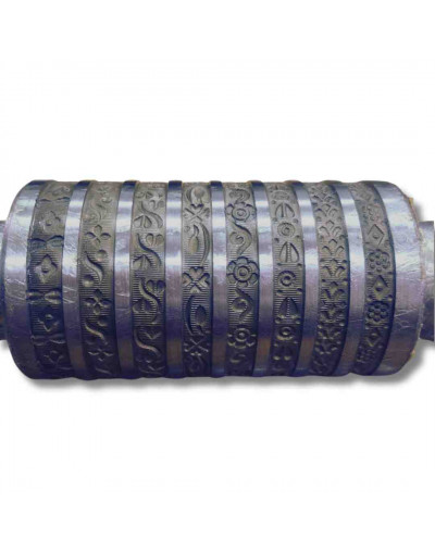 Rodillo patrones (12). 140 mm rodillo. 75 mm zona trabajo. Diseños 5 mm ancho. 8 diseños. 1 ud.
