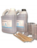 Resina Epoxy. Color cristal. Relación 1:1. 1/2+1/2 galón (3780 ml). Incluye accesorios. 1 set.