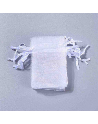 Bolsa de regalo. Color blanco. Cierre con cordón. 70x50 milímetros. 10 unidades. Bolsa de regalo. Color blanco. Cierre con cordón. 70x50 milímetros. 10 unidades.