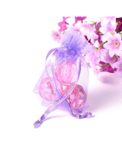 Bolsa de regalo. Color púrpura. Cierre con cordón. 70x50 milímetros. 10 unidades.