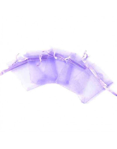 Bolsa de regalo. Color púrpura. Cierre con cordón. 70x50 milímetros. 10 unidades.