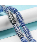Agata teñida. Barril (2). Blue Tibetyan Style. 29~30x10 mm. 1,4 mm perforación. 1 ud. Agata teñida. Barril (2). Blue Tibetyan Style. 29~30x10 mm. 1,4 mm perforación. 1 ud.