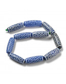 Agata teñida. Barril (2). Blue Tibetyan Style. 29~30x10 mm. 1,4 mm perforación. 1 ud. Agata teñida. Barril (2). Blue Tibetyan Style. 29~30x10 mm. 1,4 mm perforación. 1 ud.