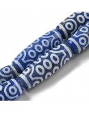 Agata teñida. Barril (2). Blue Tibetyan Style. 29~30x10 mm. 1,4 mm perforación. 1 ud. Agata teñida. Barril (2). Blue Tibetyan Style. 29~30x10 mm. 1,4 mm perforación. 1 ud.