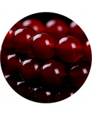 Calcedonia. DARK RED. 06 milímetros diámetro. 1 mm perforación. 60 uds hilo aprox. 1 hilo.