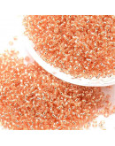 Cristal Línea Plateada. PEACH. 4 milímetros.1,50 mm perforación. 40 gramos. 390 uds. aprox.