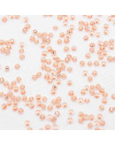 Cristal Línea Plateada. PEACH. 4 milímetros.1,50 mm perforación. 40 gramos. 390 uds. aprox.