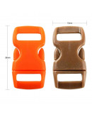 Hebilla TipTop. Plástico. Varios colores. 29x15x6 mm. 11x3,5 mm agujero. 10 set.