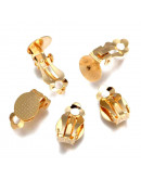 Pin aretes Clip-On. Acero inoxidable. Color dorado. 9,8 mm bandeja. 16x10x7 mm. 2 uds. Pin aretes Clip-On. Acero inoxidable. Color dorado. 9,8 mm bandeja. 16x10x7 mm. 2 uds.