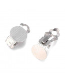 Pin aretes Clip-On. Acero inoxidable. Color plateado. 9,8 mm bandeja. 16x10x7 mm. 2 uds. Pin aretes Clip-On. Acero inoxidable. Color plateado. 9,8 mm bandeja. 16x10x7 mm. 2 uds.