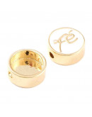 Fé. Aleación de cobre. Baño 18k Gold. 11x4,5 milímetros. 1,8 mm perforación. 1 ud. Fé. Aleación de cobre. Baño 18k Gold. 11x4,5 milímetros. 1,8 mm perforación. 1 ud.