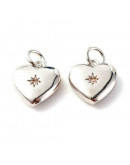 Corazón (11). Aleación + Zirconia. Baño Plantino. 15x10.5x3.5 mm. 3,5 mm arandela. 1 ud. Corazón (11). Aleación + Zirconia. Baño Plantino. 15x10.5x3.5 mm. 3,5 mm arandela. 1 ud.