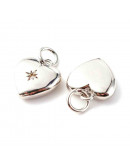 Corazón (11). Aleación + Zirconia. Baño Plantino. 15x10.5x3.5 mm. 3,5 mm arandela. 1 ud. Corazón (11). Aleación + Zirconia. Baño Plantino. 15x10.5x3.5 mm. 3,5 mm arandela. 1 ud.
