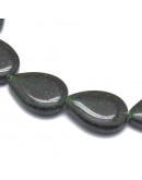 Aventurina. Gota. Color verde. 18x13x4 mm. 1 mm perforación. 1 unidad. Aventurina. Gota. Color verde. 18x13x4 mm. 1 mm perforación. 1 unidad.