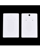 Display Cards. Para collares y aretes. Color blanco. 90x60 milímetros. 20 unidades. Display Cards. Para collares y aretes. Color blanco. 90x60 milímetros. 20 unidades.