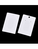 Display Cards. Para collares y aretes. Color blanco. 90x60 milímetros. 20 unidades. Display Cards. Para collares y aretes. Color blanco. 90x60 milímetros. 20 unidades.