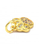 Huella de perro. Aleación + Zirconia. Baño 18kGold. 10x8.5x2 mm. 3 mm arandela. 1 ud. Huella de perro. Aleación + Zirconia. Baño 18kGold. 10x8.5x2 mm. 3 mm arandela. 1 ud.