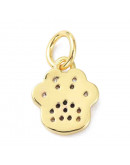 Huella de perro. Aleación + Zirconia. Baño 18kGold. 10x8.5x2 mm. 3 mm arandela. 1 ud. Huella de perro. Aleación + Zirconia. Baño 18kGold. 10x8.5x2 mm. 3 mm arandela. 1 ud.