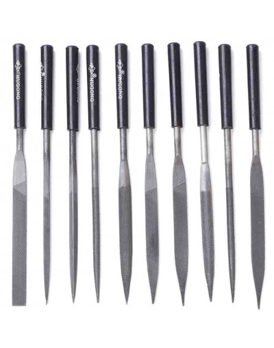 Limas para metal. Set con 10 formas diferentes. 180~184x5~9 mm. 1 set. Limas para metal. Set con 10 formas diferentes. 180~184x5~9 mm. 1 set.