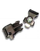 Hebilla TipTop. Plástico. Color negro. Con brújula. 50x25x8 mm. 15x4 mm agujero. 1 set.