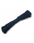 Paracord 550. Núcleo 7 hilos. 4 mm diámetro. NEGRO. Rollo de 100 pies (30,5 metros).