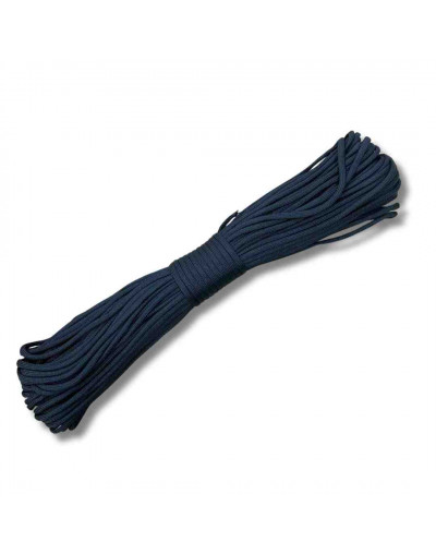 Paracord 550. Núcleo 7 hilos. 4 mm diámetro. NEGRO. Rollo de 100 pies (30,5 metros).