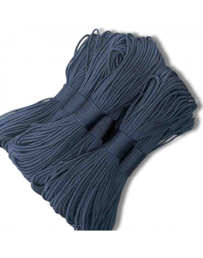 Paracord 550. Núcleo 7 hilos. 4 mm diámetro. NEGRO. Rollo de 100 pies (30,5 metros).